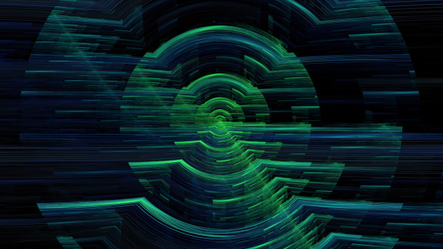 Spiral generative art raytraced chromatic free wallpaper - medium preview image
