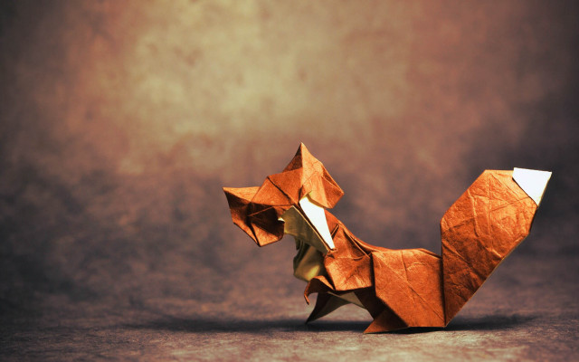 Folded origami animal brown desert free wallpaper - medium preview image