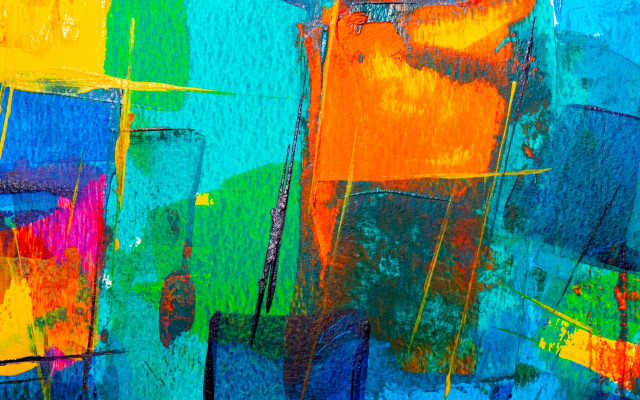 Blue yellow orange abstract blood free wallpaper - medium preview image