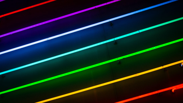 Multicolored wall stoplight neon synchromism free wallpaper - medium preview image