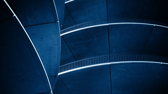 Building clock sculpture gradient blue free wallpaper - medium preview image