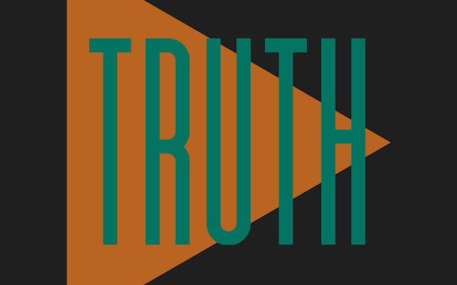 Black orange poster triangle truth free wallpaper - medium preview image