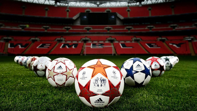 Soccer balls grass stadium red free wallpaper - medium preview image