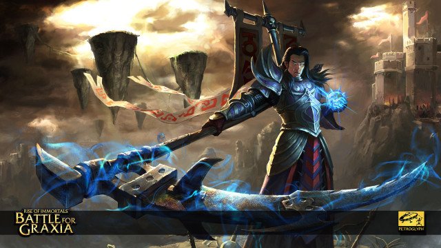 Woman sword castle dragon heroic free wallpaper - medium preview image