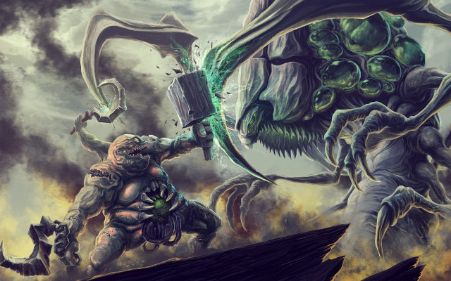 Giant alien attack demon sword free wallpaper - medium preview image
