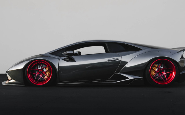 Silver sportscar redrims parkinglot whitewall free wallpaper - medium preview image
