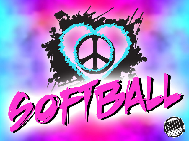 Peace heart peace softball pink free wallpaper - medium preview image