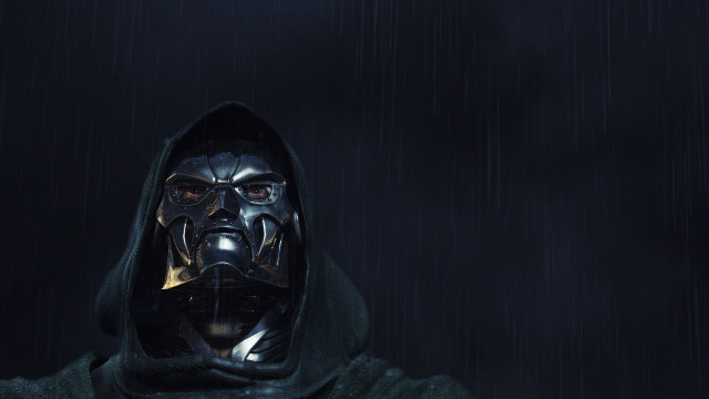 Man hooded jacket black face free wallpaper - medium preview image