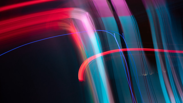 Blurry red blue object neon free wallpaper - medium preview image