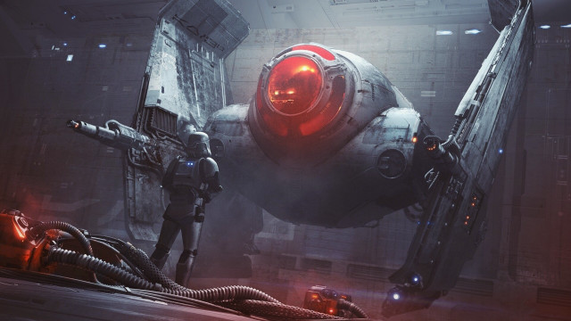 Sci fi fighter man spacecraft #2 free wallpaper - medium preview image