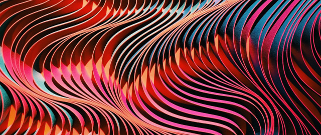 Colorful abstract wavy lines curves #4 free wallpaper - medium preview image