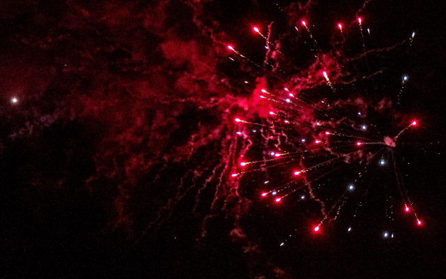 Fireworks night sky aurora galaxy free wallpaper - medium preview image