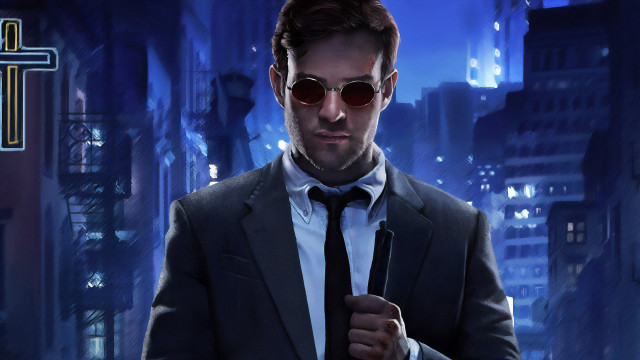 Man suit tie city night #2 free wallpaper - medium preview image