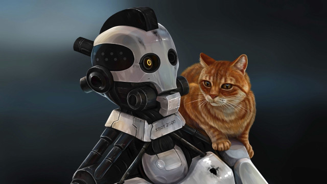 Cat robot gun cat arm free wallpaper - medium preview image