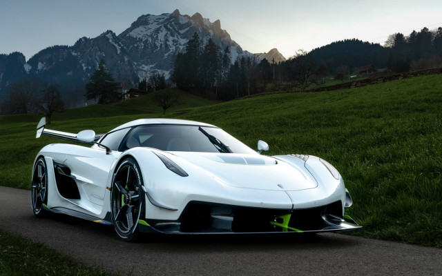 White sports car mountain road #12 free wallpaper - medium preview image
