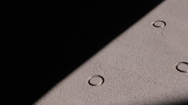 Concrete bench circles shadow abstract free wallpaper - medium preview image