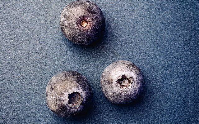 Blueberries hole blue surface astronaut free wallpaper - medium preview image