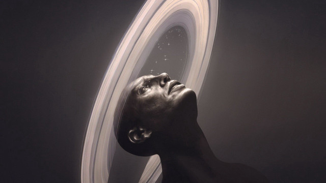 Man looking up surreal 3d free wallpaper - medium preview image