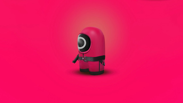 Red black android surreal portrait free wallpaper - medium preview image