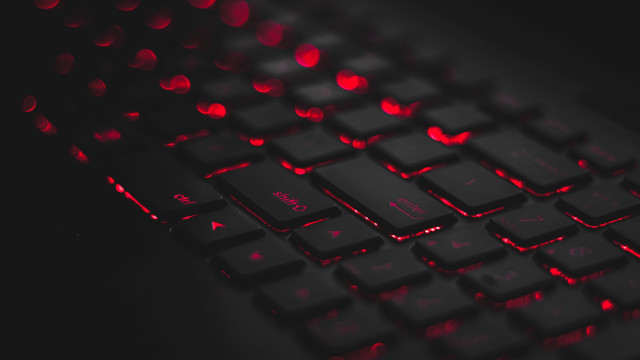 Keyboard red lights blood petals free wallpaper - medium preview image