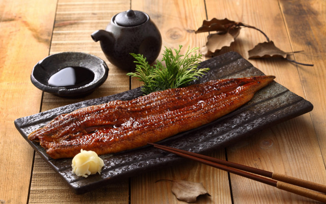 Fish plate chopsticks teapot wooden free wallpaper - medium preview image