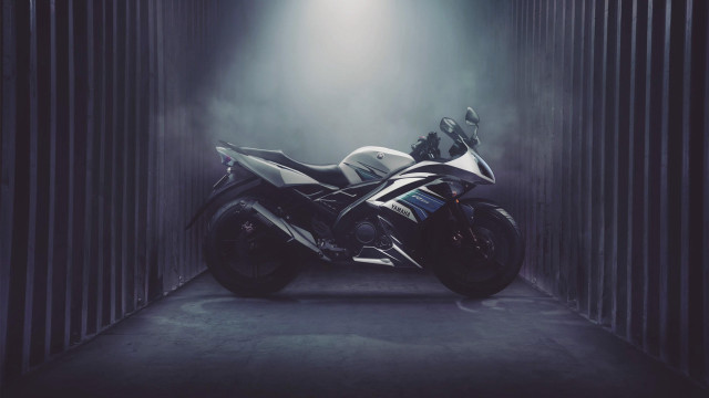 Motorcycle dark room foggy light free wallpaper - medium preview image