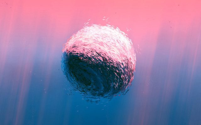 Large object floating water pink free wallpaper - medium preview image