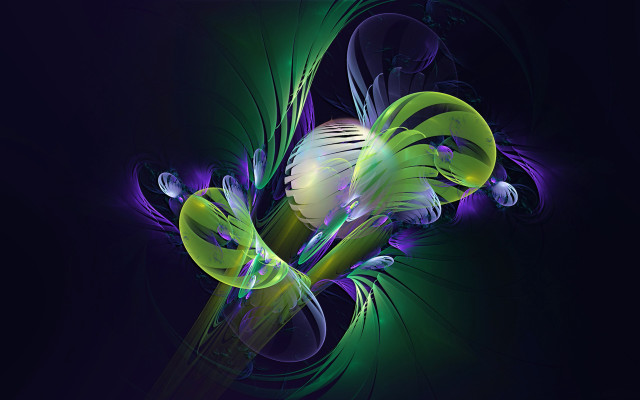 Flower swirl lightbulb abstract green free wallpaper - medium preview image