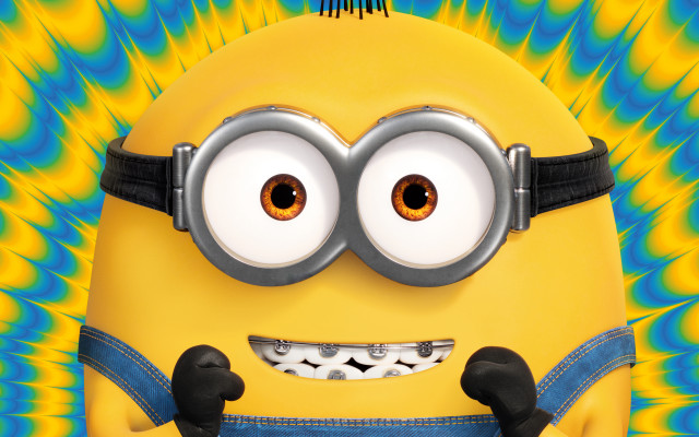 Yellow minion closeup flower background free wallpaper - medium preview image