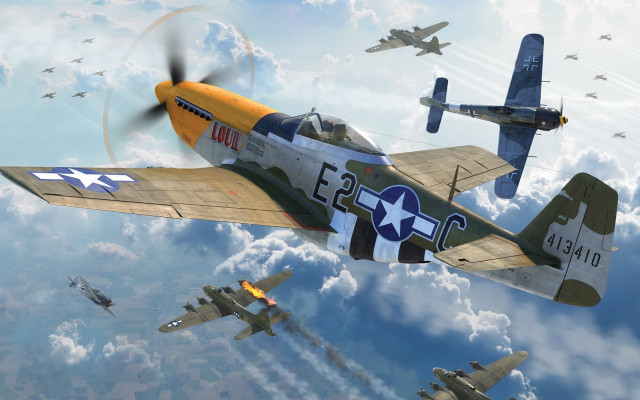 Fighter jet clouds mountains ocean free wallpaper - medium preview image