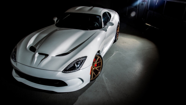 White sports car cobra puzzle free wallpaper - medium preview image