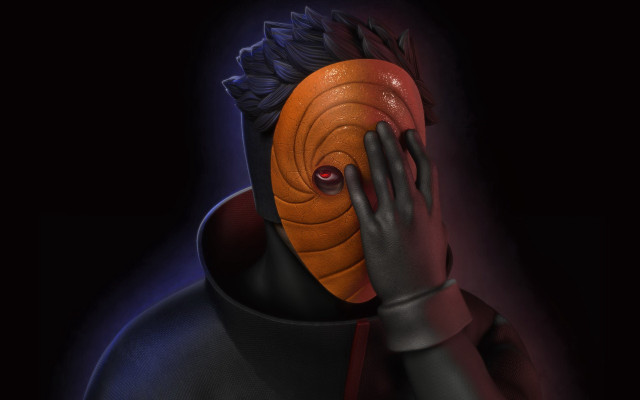 Masked portrait redeyes darkbackground gloves free wallpaper - medium preview image