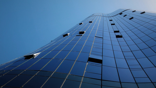 Tall building windows sky deconstructivism free wallpaper - medium preview image