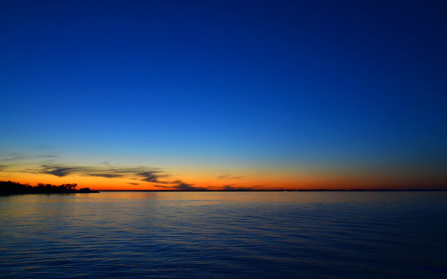 Sunset water boat clouds horizon #4 free wallpaper - medium preview image