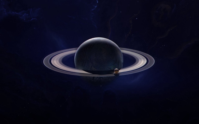 Saturn ring starry sky space free wallpaper - medium preview image