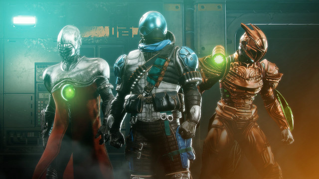 Futuristic suits group neon light free wallpaper - medium preview image