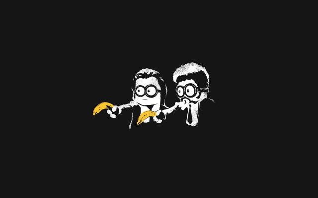 Cartoon characters banana minimalist banksy free wallpaper - medium preview image