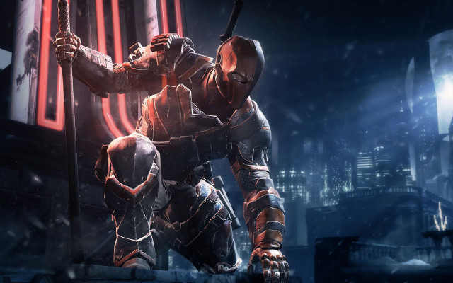 Man suit sword dark city free wallpaper - medium preview image