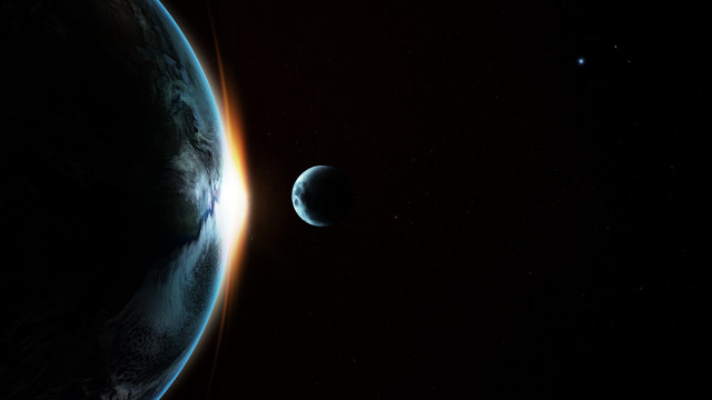 Earth space aurora moon stars #4 free wallpaper - medium preview image