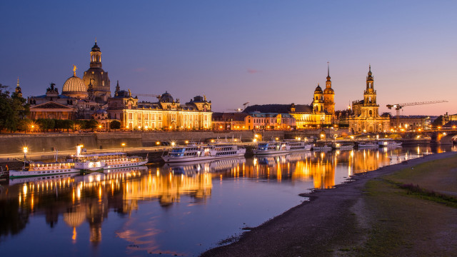 Heidelberg bridge cityscape night mountain free wallpaper - medium preview image
