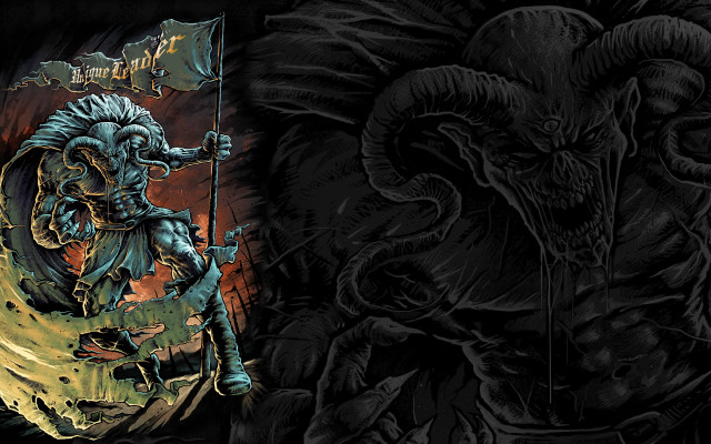 Demon drawing spear demon back free wallpaper - medium preview image