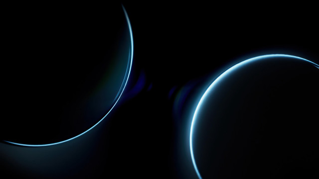 Blue light circle raytrace anamorphic free wallpaper - medium preview image