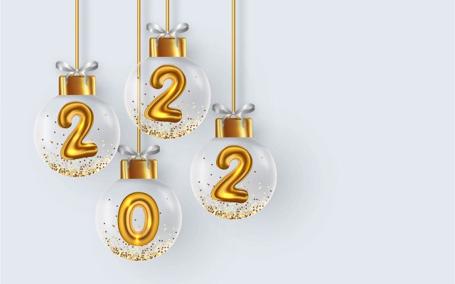 Christmas ornaments gold numbers bow free wallpaper - medium preview image