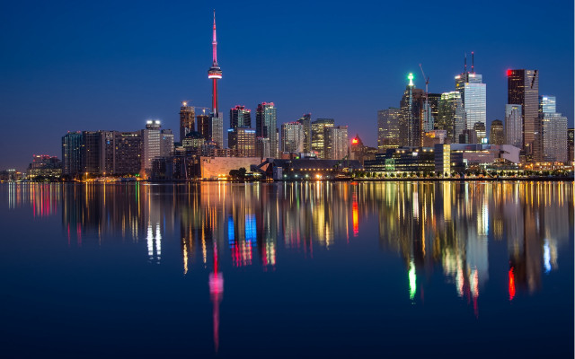 Tokyo cityscape night lights reflection #2 free wallpaper - medium preview image