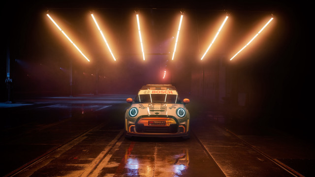 Mini car night street cinematic free wallpaper - medium preview image