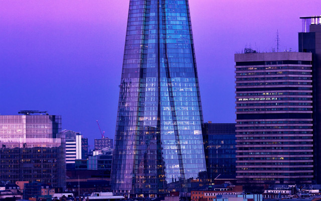 City skyline tower dusk architecture free wallpaper - medium preview image