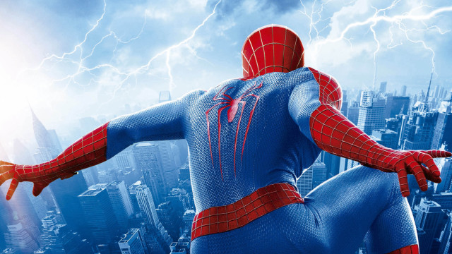 Spider man cityscape lightning fence free wallpaper - medium preview image