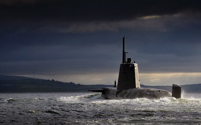Submarine mountain cloud sunset water free wallpaper - medium preview image