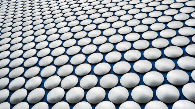 Building white circles blue sky #2 free wallpaper - medium preview image