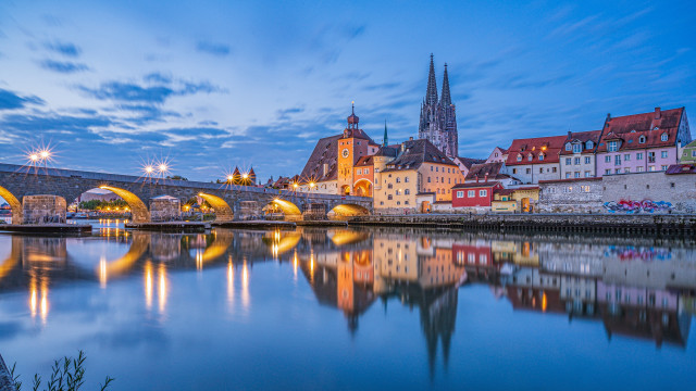 Bridge river city night lights #32 free wallpaper - medium preview image